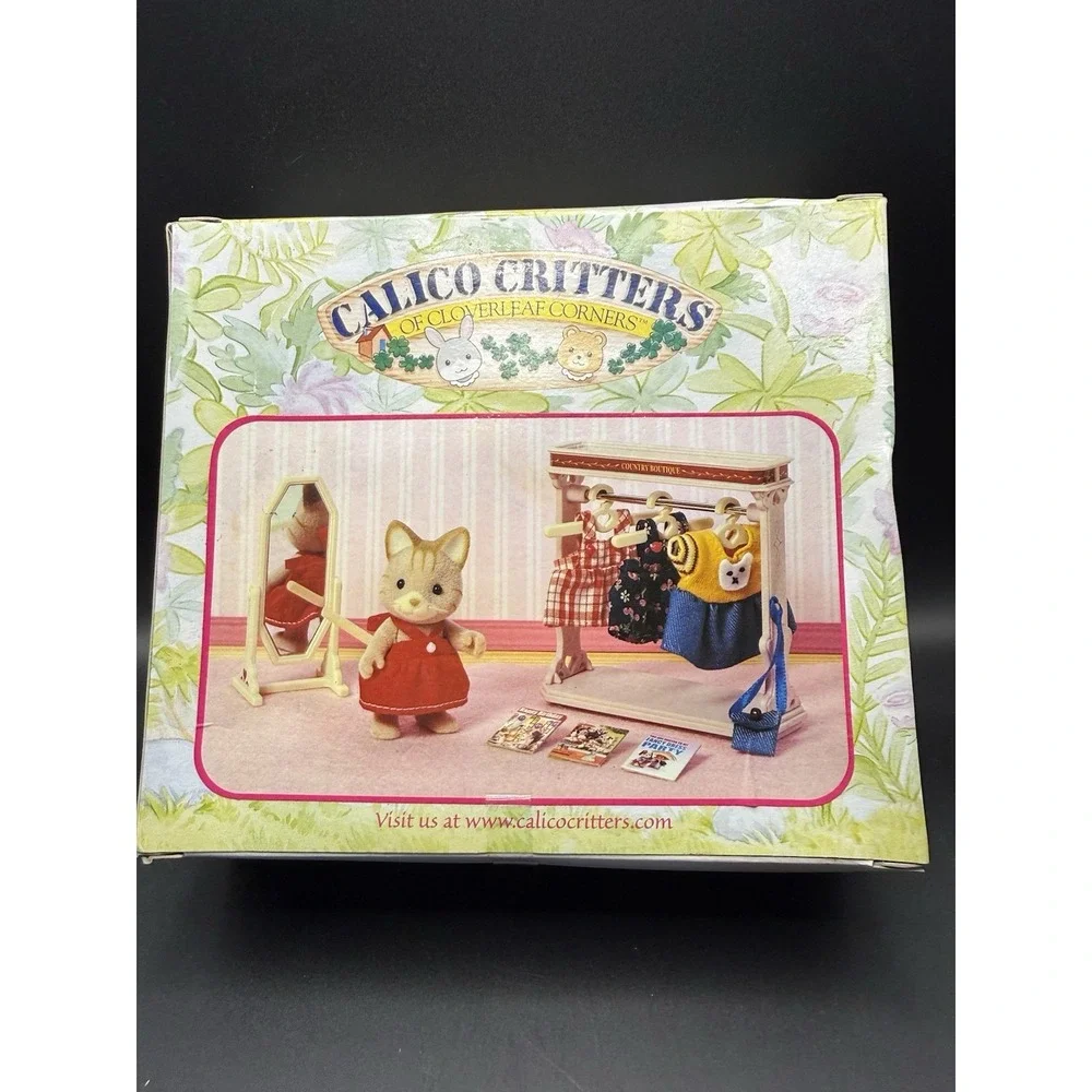 Vintage Calico Critters CC1963 A Special Dress For Camryn McKee an NIB Tabby Cat